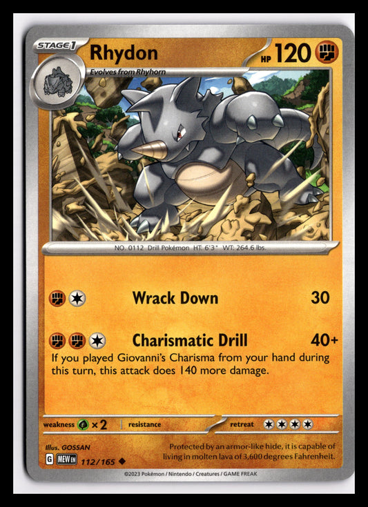 Rhydon - 112/165 - SV: Scarlet & Violet 151