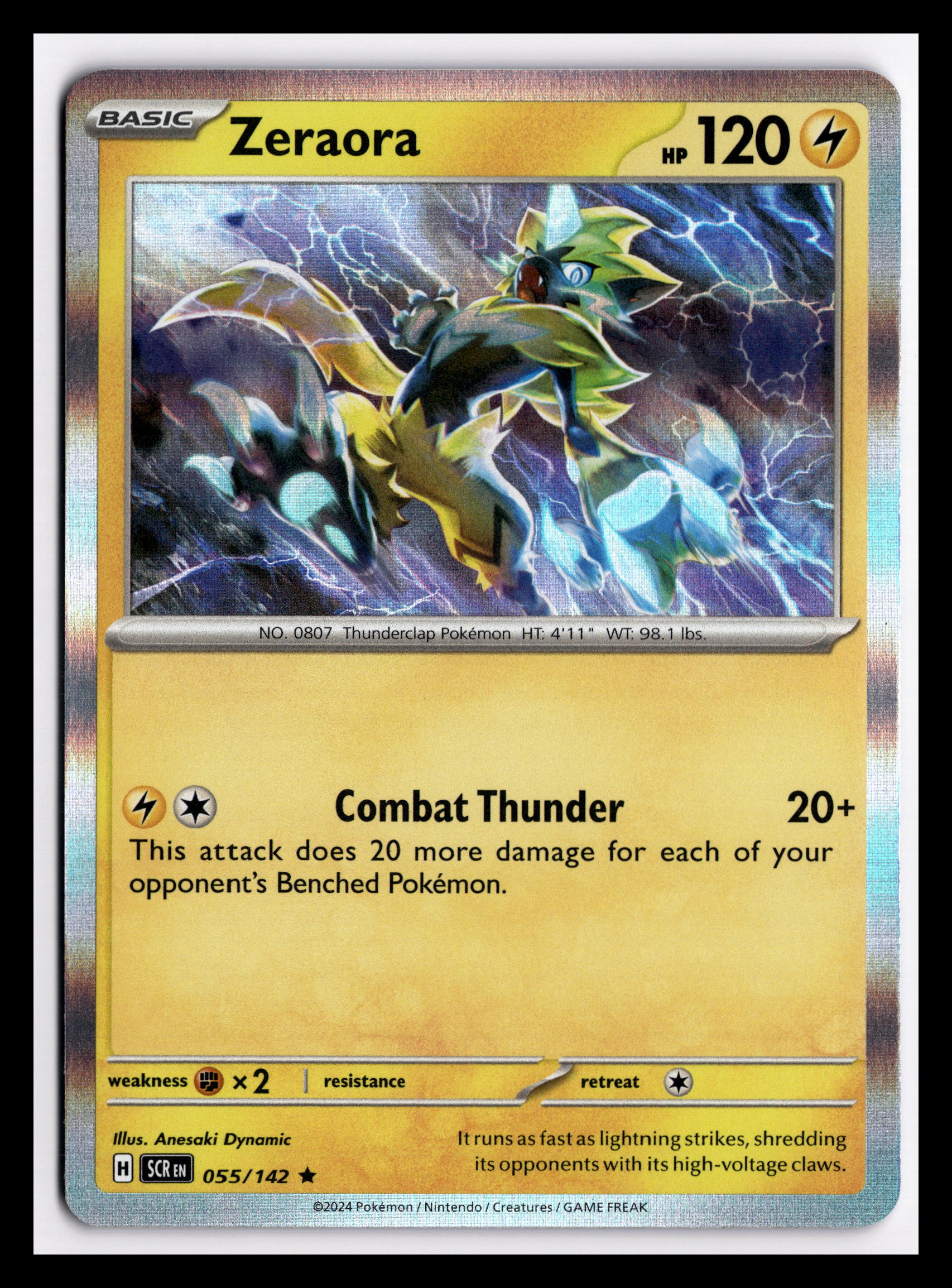 Zeraora - Rare - SV07: Stellar Crown - 055/142 - NM